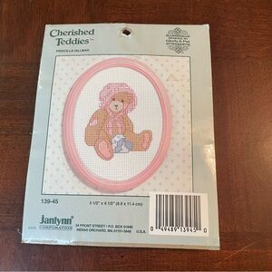 Vintage Janlynn Counted Cross Stitch Cherished Teddies #139-45 Craft Ted…